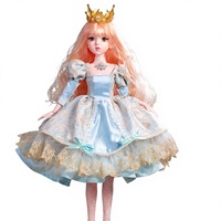 Poupée Princesse 60 cm avec Robe Bleue et Couronne – Cadeau Idéal pour Anniversaires, Mariages et Événements – Vente en Gros