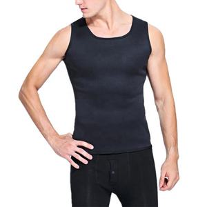 Moldeador de cuerpo de neopreno negro, chaleco de talla grande, entrenador de cintura, corsé para <span class=keywords><strong>hombre</strong></span>, para cliente Jersey estampado, camiseta sin mangas, Jogger para <span class=keywords><strong>hombre</strong></span>, venta al por mayor - Product Image 4