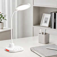 Lampe de table LED portable à intensité variable avec minuterie 30/60 min, 1600K~4000K, pour bureau, avec lumière de nuit rouge, protection des yeux, lampe de lecture