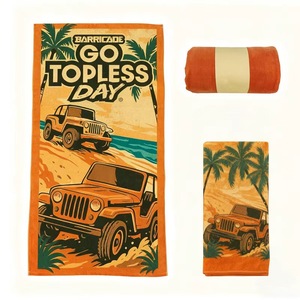 Absorbent &amp; Fast Drying Free Design Lightweight Cotton Microfiber Beach <strong>Towel</strong> with logo Custom Printing - Product Image 1