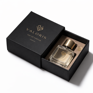 Boîte rigide de haute qualité pour parfum, avec couvercle magnétique, finition soft touch, estampage à chaud, impression personnalisée, fabrication sur mesure. - Product Image 5