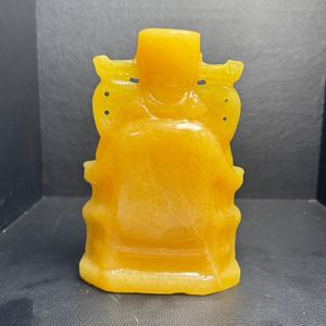 جودة عالية منحوتة يدويا الشفاء الطبيعي الكريستال الأصفر الكالسيت إله الثروة لديكور المنزل - Product Image 3