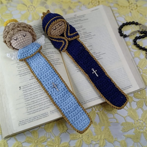 Marcapáginas de algodón hecho a mano <span class=keywords><strong>libro</strong></span> de ganchillo marca <span class=keywords><strong>Amigurumi</strong></span> Natividad marcapáginas - Product Image 5