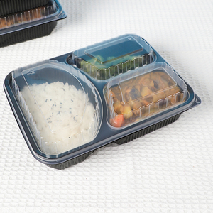 Lò vi sóng an toàn 3 ngăn container thực phẩm bị rò rỉ bằng chứng để đi container thực phẩm bao bì dùng một lần bữa ăn Prep hộp - Product Image 1