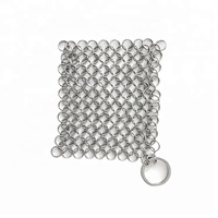Éponge à récurer en maille d'acier inoxydable 304 316 OEM ODM, à anneaux gros et fins, forme et taille personnalisées, pour ustensiles de cuisine et de camping