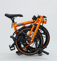 CRANSTON R9 Vélo pliable 16 pouces 9 vitesses Cadre en acier de haute qualité Léger  M bar 9S Mini Vélo pliable