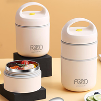 Recipiente de Almacenamiento de Alimentos Multicapa de Acero Inoxidable, Libre de BPA, Ecológico, para Cocina y Almuerzo