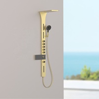 Panneau de douche mural carré en acier inoxydable avec affichage numérique intelligent et robinet thermostatique en céramique – Ensemble de douche moderne pour usage domestique