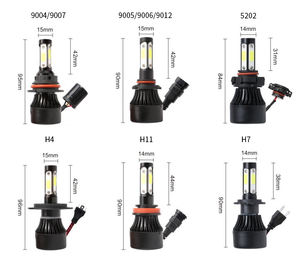 Sistema de iluminación automática Carolyn X7 H7 H11 H4 faros delanteros Led 4 lados coche Led faro H4 bombillas H7 H11 9005 bombillas Led para faros de coche - Product Image 2