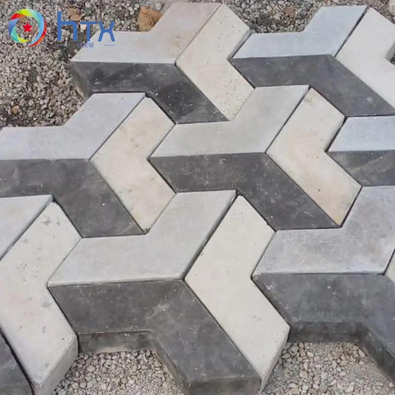 Neue Pflasterstein-Stein form Wieder verwendbare Geometrie-Serie Fertigteil für Betonplatten verriegelung Kunststoff-Fertiger pfad Form herstellen