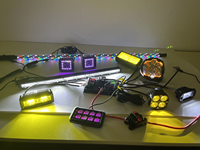 Panneau de commande 8 interrupteurs RGB 12V 24V avec contrôle APP, marche/arrêt et gradation pour camion, SUV, UTV, ATV, marine, camping-car, fourgonnette