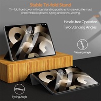 Étui en cuir intelligent à trois volets ultra-mince pour iPad Air 11 M3 2024 veille/réveil automatique matériau de protection en PU Air6 M3 Air4/5 10.9