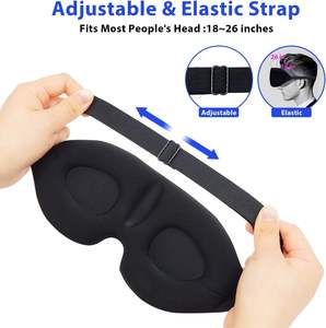 Máscara <span class=keywords><strong>de</strong></span> sueño ajustable 3D para ojos para ojo profundo suave transpirable memoria <span class=keywords><strong>de</strong></span> rebote lento tejido <span class=keywords><strong>de</strong></span> algodón extensión <span class=keywords><strong>de</strong></span> <span class=keywords><strong>pestañas</strong></span> máscara para dormir - Product Image 4