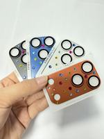 Protection d'objectif photo en verre avec design engrenage métallique 3D Bling et strass, autocollant fait main tendance pour iPhone 17 Pro Max 17 Pro