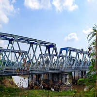 Bâtiment de construction industrielle Pont en acier préfabriqué Structures métalliques en acier préfabriquées à vendre