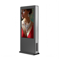Pantalla LCD Táctil de 65 Pulgadas, Doble Cara, para Exteriores, de Alto Brillo, para Publicidad Digital, Resistente al Agua IP65, 2K 4K