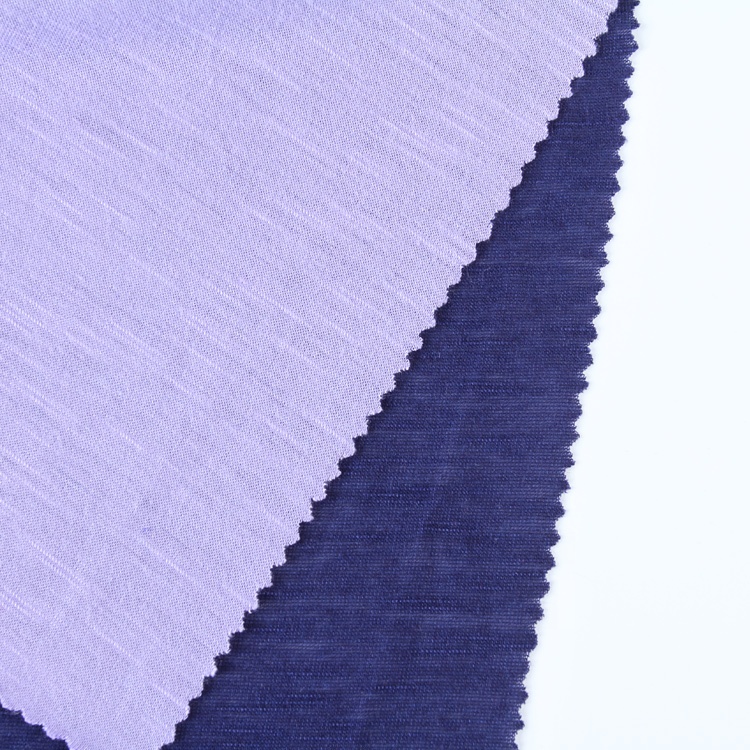 China manufacturer wholesale custom slub jersey royal rayon polyester fabrics