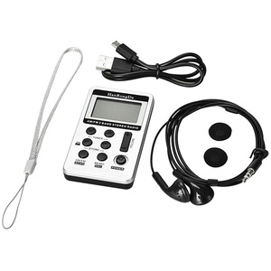 Radio de bolsillo estéreo, miniradio universal de doble banda con pantalla digital, auriculares, batería incorporada, seguro, ecológico y duradero - Product Image 5