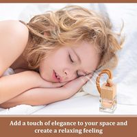 Diffuseur d'arômes en bois pour voiture, 8ml 10ml, désodorisant en cube, flacon de parfum suspendu pour voiture avec bouchon en bois - MOQ10000ps