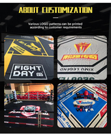 Ring de boxe professionnel personnalisé pour l'entraînement en salle, la compétition en plein air de Muay Thai, UFC, MMA