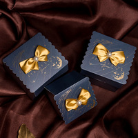 CSMD fabricant chinois quantité minimale de commande 100 pièces en gros emballage de chocolat couleur bleue bonbons de mariage boîte de papier de bonbons avec des fleurs