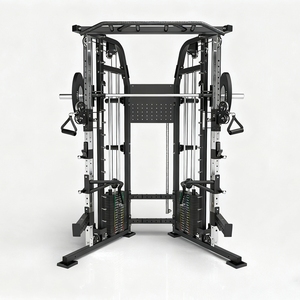 جهاز سميث الرياضي الشامل من دي دبليو سبورتس للصالة الرياضية المنزلية مع رف للقرفصاء، هيكل من الحديد والفولاذ، مجموعة أوزان 160 كجم - Product Image 5