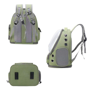 High Quality Portable Pet Carrier <b>Backpack</b> Transparent Oxford Cloth Zipper Closure Travel Bag for <b>Cats</b> Dogs Puppies Outdoor Use - Product Image 2
