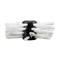 Brosse de nettoyage industrielle pour tuyaux avec poils en nylon, petite roue rotative Picote pour le nettoyage des égouts d'usine