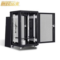 Dimensi Kabinet Jaringan Pusat Data TB 18U 800*600*1000mm Kabinet Server yang Dapat Disesuaikan dengan Baja Cold-Rolled yang Elegan