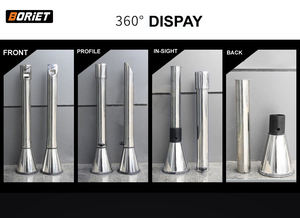 Cubo de Almacenamiento Cuadrado de Metal Plateado para Interiores, Cenicero y Cubo de Basura, Diseño Vertical, Ecológico, Ahorra Espacio, Certificado ISO9001 - Product Image 4