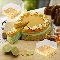 Boîte à gâteaux de lune en plastique transparent avec couvercles transparents, boîtes d'emballage carrées pour gâteaux de lune