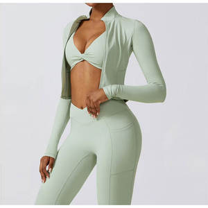 Logo personnalisé OEM en nylon avec élasthanne Personnaliser le design Veste de sport personnalisée pour femmes Vêtements de sport - Product Image 4