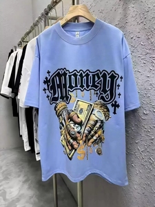 เสื้อยืดแขนสั้นลายกราฟิกฮิปฮอปสำหรับผู้ชาย คอลเลคชั่นลายพิมพ์หลากหลาย คอกลม สวมใส่สบายๆ สำหรับสตรีทแวร์และชุดลำลองประจำวัน - Product Image 3