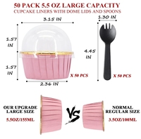 Faible MOQ, Échantillon Gratuit, Moules à Cupcakes en Feuille d'Or, Anti-Graisse, Qualité Alimentaire, Moules à Muffins, Vente en Gros pour Boulangerie et Fêtes