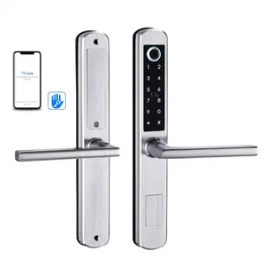 Udohow Waterproof European Style Blue tooth Fingerprint Lock Electronic Smart Door Lock For Aluminum Door