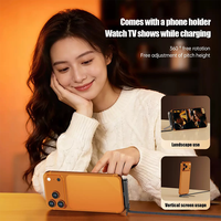 Câble USB C vers USB C 240W 5FT, câble Type C invisible avec support de téléphone, câble USBC pliable en forme de T avec angle de 90° ° Support d'angle inclinable