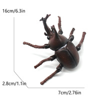 Modèle d'insecte animal de simulation Licorne Fée Grand Ver de Poche Longue Halberd Dragon Fin Ornements à Cinq Cornes Jouet en Plastique 4-6 ans