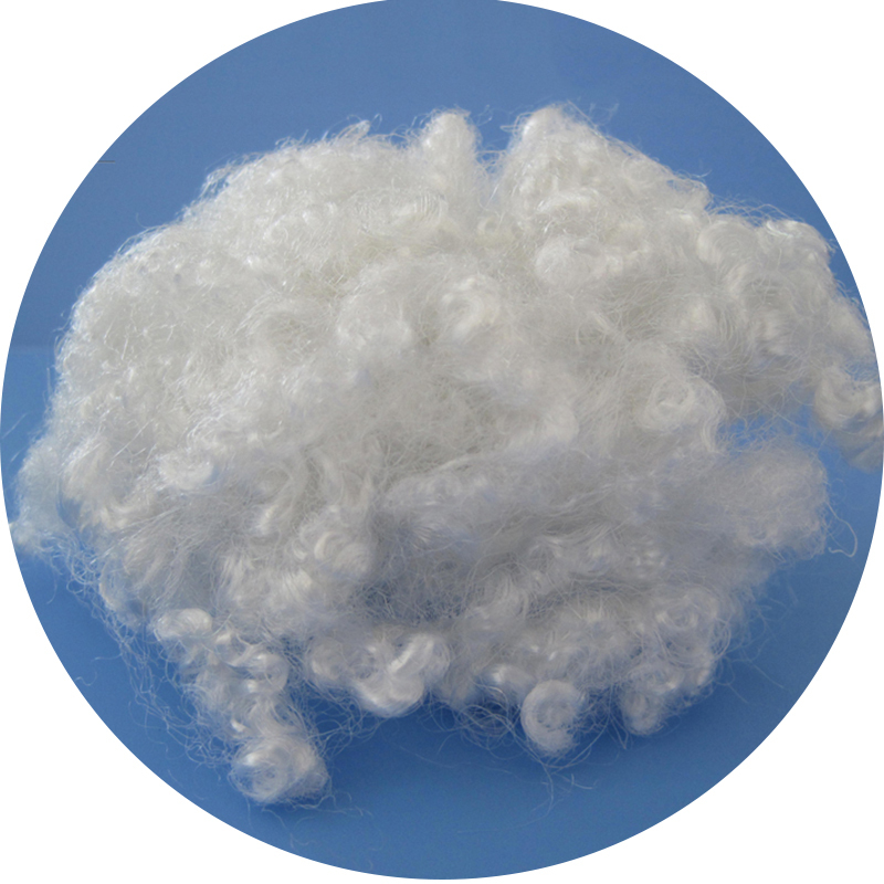 Best selling 15dx64mm white recycled flame fiber with good price