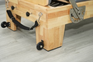 Cama de Pilates de Madera de Roble con 5 Resortes Alemanes Reforzados, Reformer de Pilates Profesional, Set con Certificación CE ISO - Product Image 6