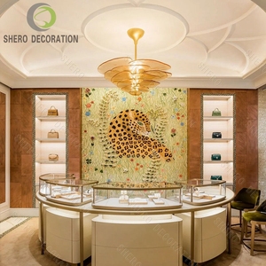 Diseño fresco verde/amarillo, tienda <span class=keywords><strong>de</strong></span> relojes, diseño <span class=keywords><strong>de</strong></span> mostrador, joyería, reloj personalizado/Diseño <span class=keywords><strong>de</strong></span> sala <span class=keywords><strong>de</strong></span> exposición, vitrina <span class=keywords><strong>de</strong></span> reloj, vitrina - Product Image 3