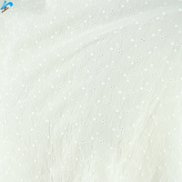 Chine Textile Usine Tissu 100% Coton Blanc Brodé Suisse voile Oeillet Tissu Boucle Régulière Fleur Motifs Tissu pour Robe