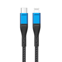 Ukalun Blue 28AWG kabel Data pengisi daya cepat, kabel Data USB 8Pin IOS baru sinkronisasi Data pengisian cepat 5V 2,4 A 1M untuk iPhone 14 14Pro Max 8Pin