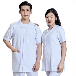 Ensemble d'uniformes d'infirmière unisexe FMF, pantalon de travail en tissu 65% polyester avec détection d'aiguilles pour le personnel médical - Product Image 1