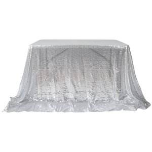 Silver Sequin Glitter <strong>Tablecloths</strong> Round Rectangular Table Cloth for Decoration <strong>Tablecloth</strong> - Product Image 2