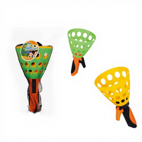 Mainan Permainan Pop and Catch Ball untuk Anak-Anak, Peralatan Olahraga Luar Ruangan, Pelontar dan Penangkap Bola, Set Lempar Tangkap untuk 2 Pemain, Anak-Anak
