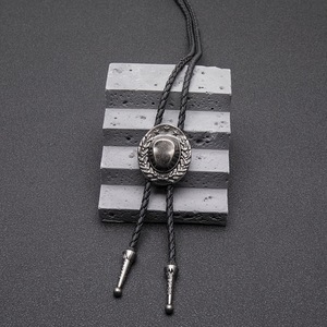 ヨーロッパ系アメリカ人ゴシックウェスタンデニムポロタイボロトレンディ合金ロードストリングロングハットバタフライシェイプ仏教ファッションスタイル - Product Image 3