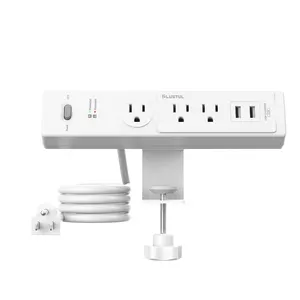 Multi Functional Clamp on Desk Power Strip US Standard 125V 15A USB Power Outlet 2 USB-A Ports Surge Protector Power Soc