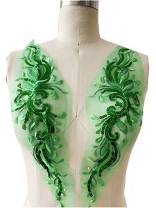 Ecoparty 1 paire de ceintures multicolores à coudre à la main en <span class=keywords><strong>verre</strong></span> avec miroir, fleurs scintillantes en strass, épaules, robe de mariée, patch de bricolage - Product Image 3