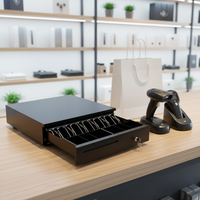Tiroir-caisse automatique à cinq compartiments en ABS durable de grande taille pour usage de bureau