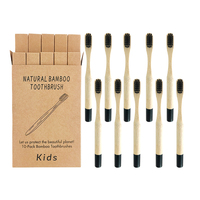 Brosse à dents en bambou naturelle pour adultes et enfants, style 2020 Vbatty, logo personnalisé, couleur personnalisée, vente en gros, lot de 12